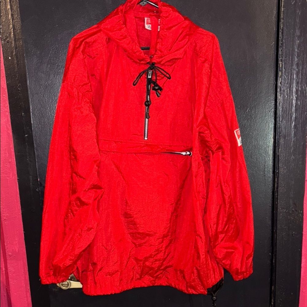 Vintage Marlboro Unlimited Red Nylon Jacket. Sz XXL.